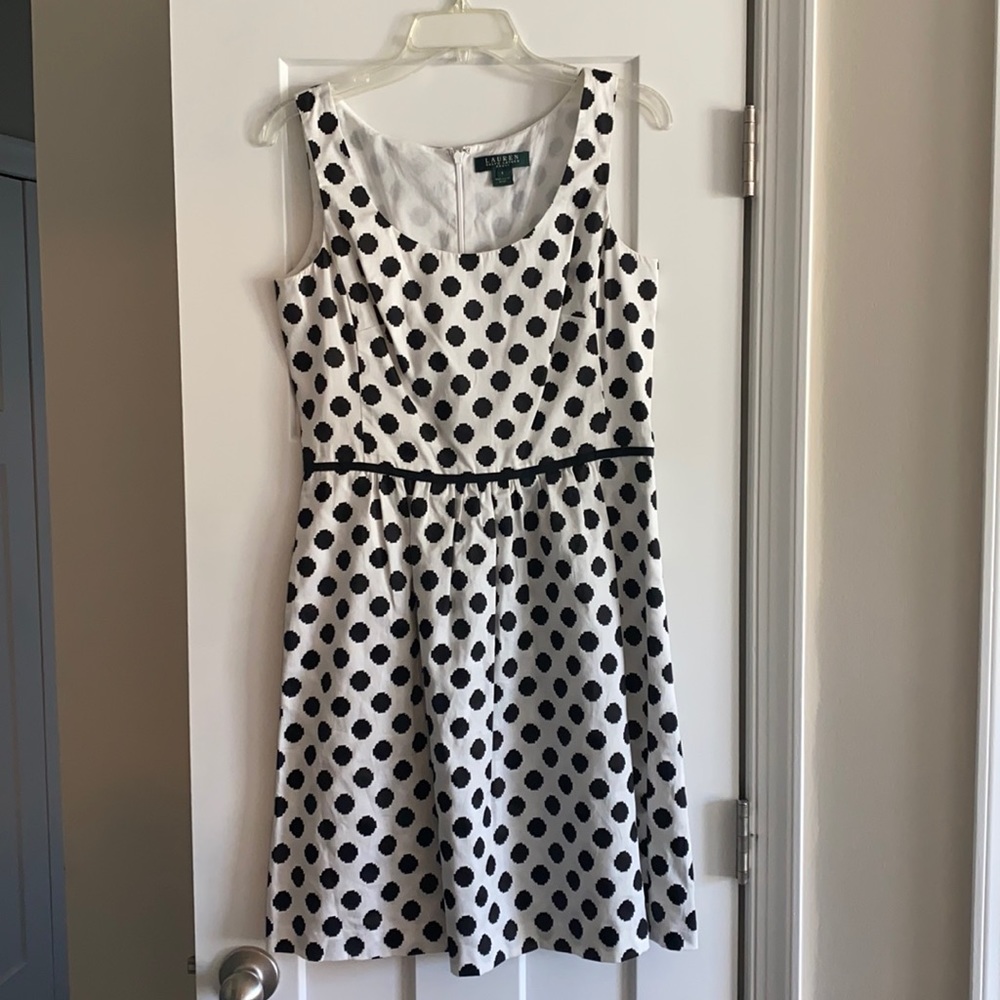 Ralph Lauren Black and White Dress Size 8